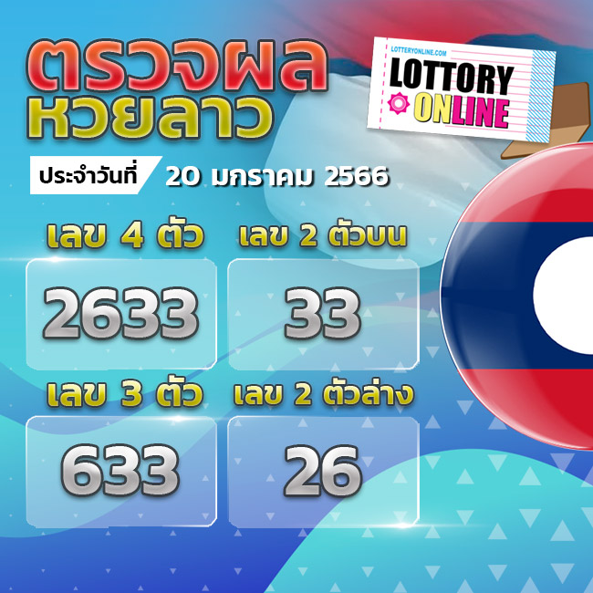 ตรวจหวยลาว 20/1/66