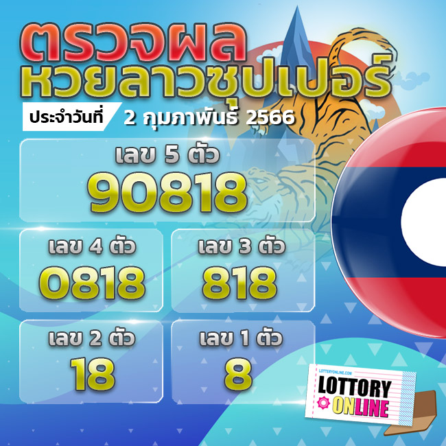 ตรวจหวยลาวซุปเปอร์ 2/2/66