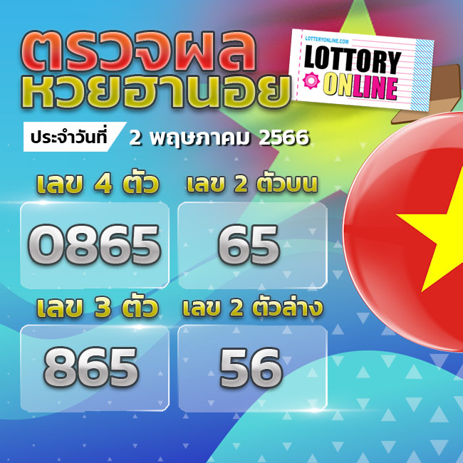 ตรวจหวยฮานอย 2/5/66