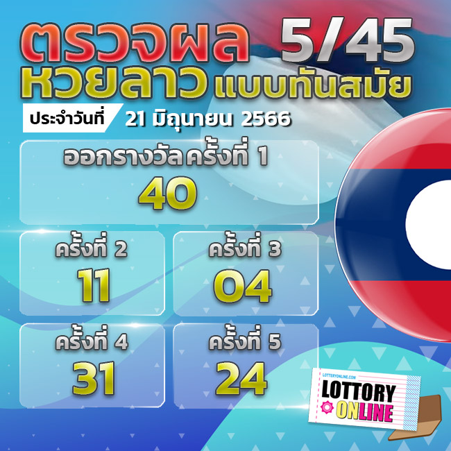 ตรวจหวยลาว 21/6/66