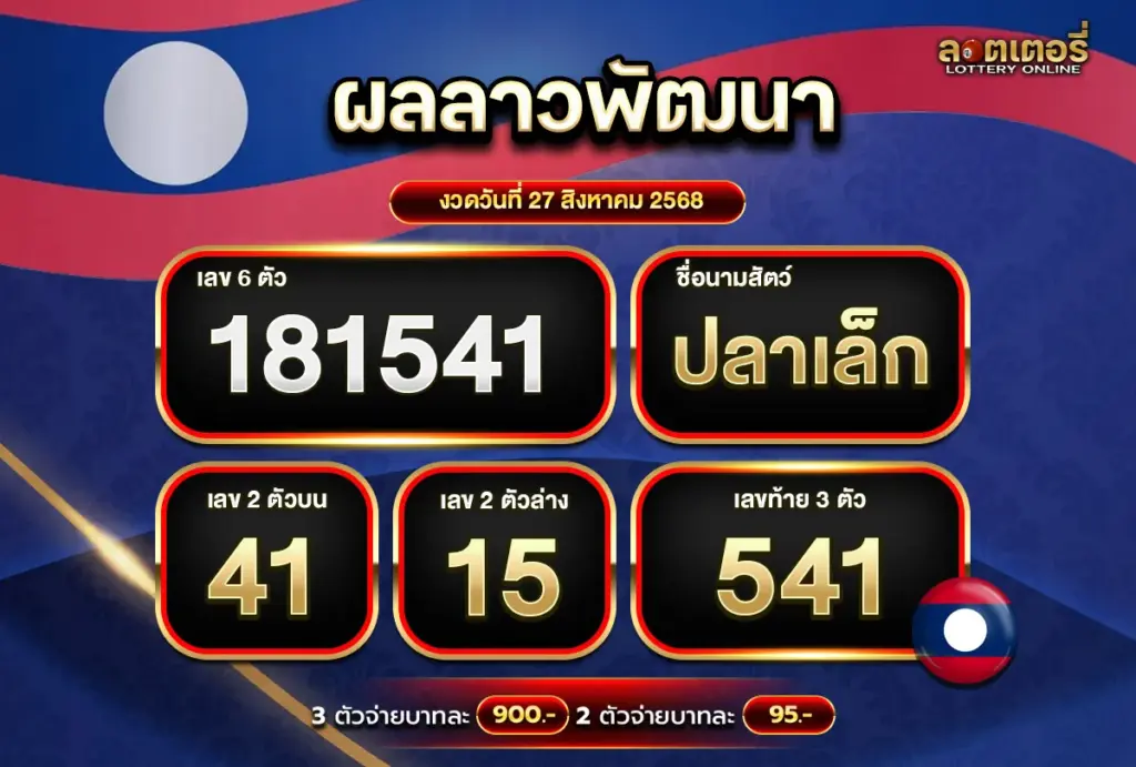 ผลหวยลาว270868