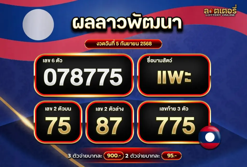 ผลหวยลาว050968
